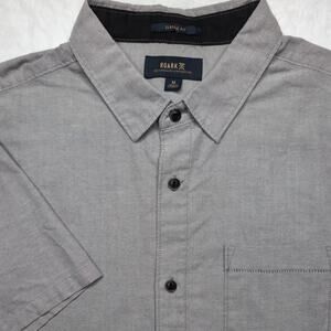 Roark Men's Short Sleeve Button Down Classic Fit - Medium Gray